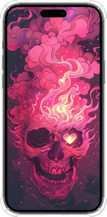 Силикон с усиленными углами чехол Череп арт для Apple iPhone 15 Plus - 6385sp-3097 изображение 