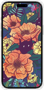 Силикон с усиленными углами чехол С изображением полевых цветов для Apple iPhone 15 Plus - 6419sp-3097 изображение 