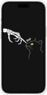 Силіконовий протиударний с посиленими кутами чехол Кішка для Apple iPhone 15 Plus - 6505sp-3097 изображение 