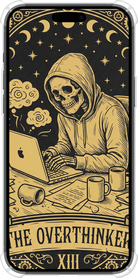 Силикон с усиленными углами чехол The Overthinker для Apple iPhone 15 Plus - 6774sp-3097 изображение 