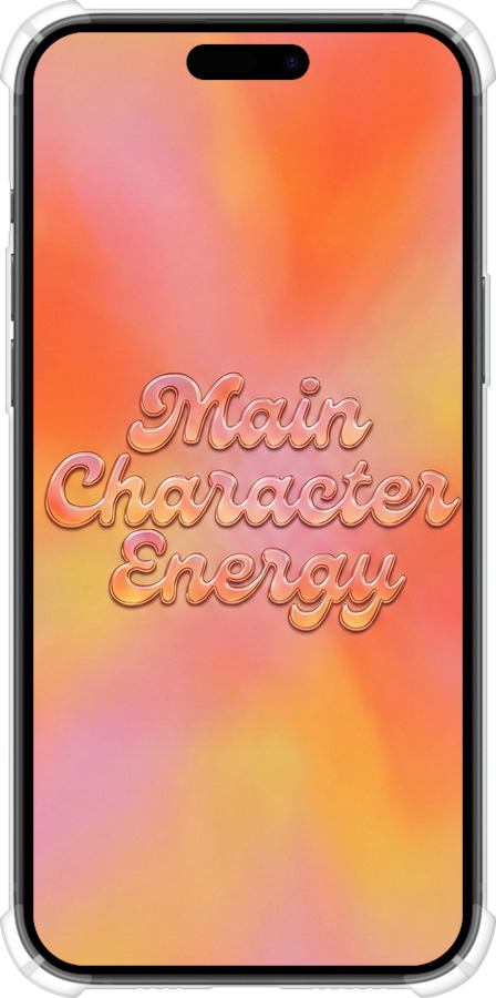 Силикон с усиленными углами чехол Aura Gradient Main Character Energy Aesthetic Y2K для Apple iPhone 15 Plus - 6783sp-3097 изображение 