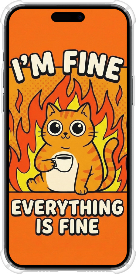 Силіконовий протиударний с посиленими кутами чехол Funny Cat для Apple iPhone 15 Plus - 6786sp-3097 изображение 