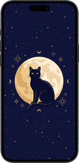 Силіконовий чехол Cute Cat Celestial/Witchy для Apple iPhone 15 Plus - 6787u-3097 изображение 