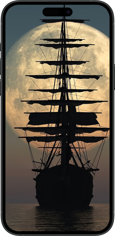 Силиконовый чехол Корабль для Apple iPhone 15 Plus - 5998u-3097 изображение 