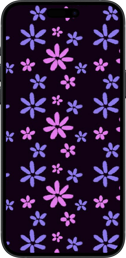 Силиконовый чехол с  цветами для Apple iPhone 15 Plus - 6258u-3097 изображение 