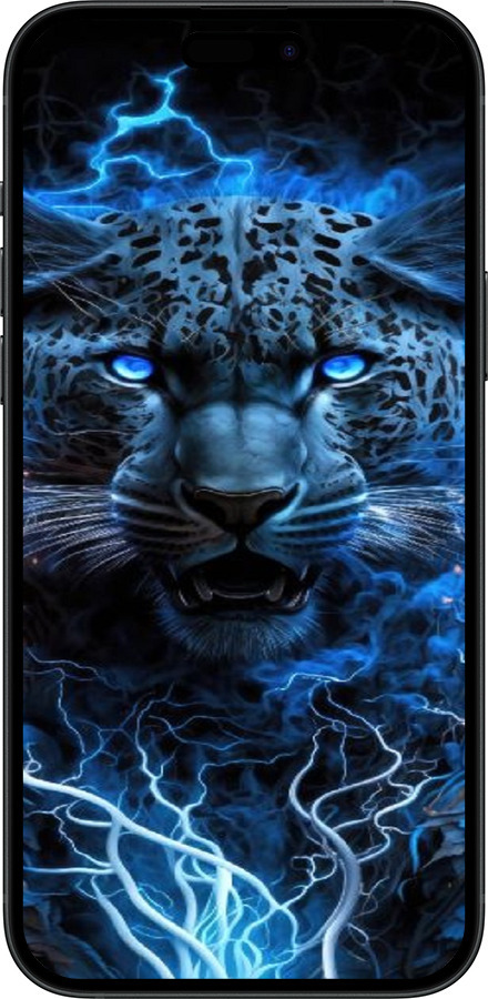 Силиконовый чехол Ледяной леопард для Apple iPhone 15 Plus - 6460u-3097 изображение 