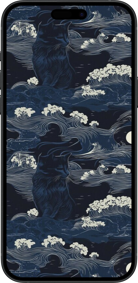 Силиконовый чехол Морская тематика в стиле арт-деко для Apple iPhone 15 Plus - 6520u-3097 изображение 