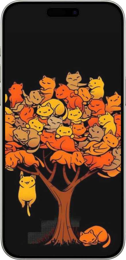 TPU чехол Дерево та котики для Apple iPhone 15 Pro Max - 6516b-3098 изображение 