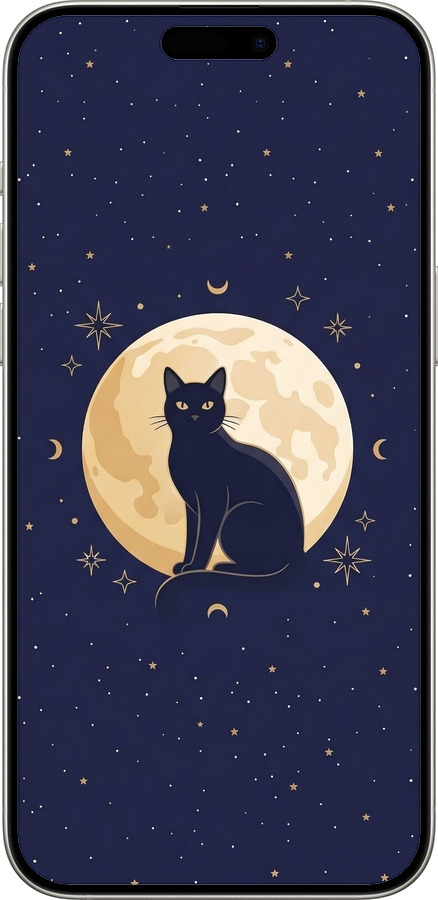 TPU чехол Cute Cat Celestial/Witchy для Apple iPhone 15 Pro Max - 6787b-3098 изображение 