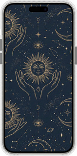 Чехол Bumper MagSafe чехол Celestial Harmony: Sun & Moon Gold Mystic Pattern для Apple iPhone 15 Pro Max - 6778pm-3098 изображение 