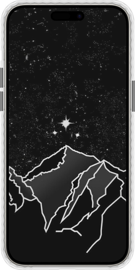 Чохол Bumper чехол Мінімалістичний гірський краєвид для Apple iPhone 15 Pro Max - 6438pc-3098 изображение 