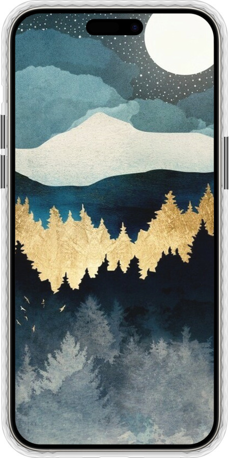 Чохол Bumper чехол Нічний краєвид з лісом та горами для Apple iPhone 15 Pro Max - 6493pc-3098 изображение 