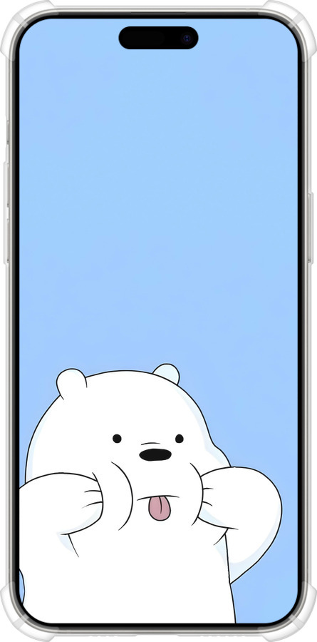 Силіконовий протиударний с посиленими кутами чехол Милий ведмедик для Apple iPhone 15 Pro Max - 6357sp-3098 изображение 