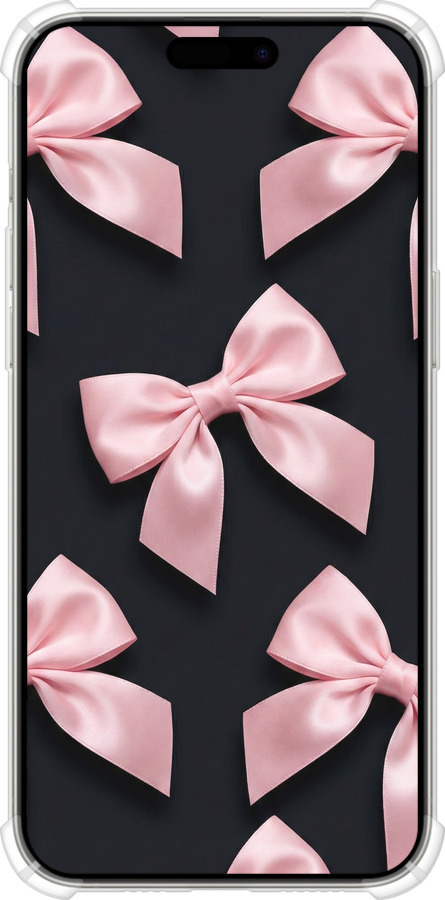Силикон с усиленными углами чехол Coquette Ribbons Dark Coquette для Apple iPhone 15 Pro Max - 6767sp-3098 изображение 