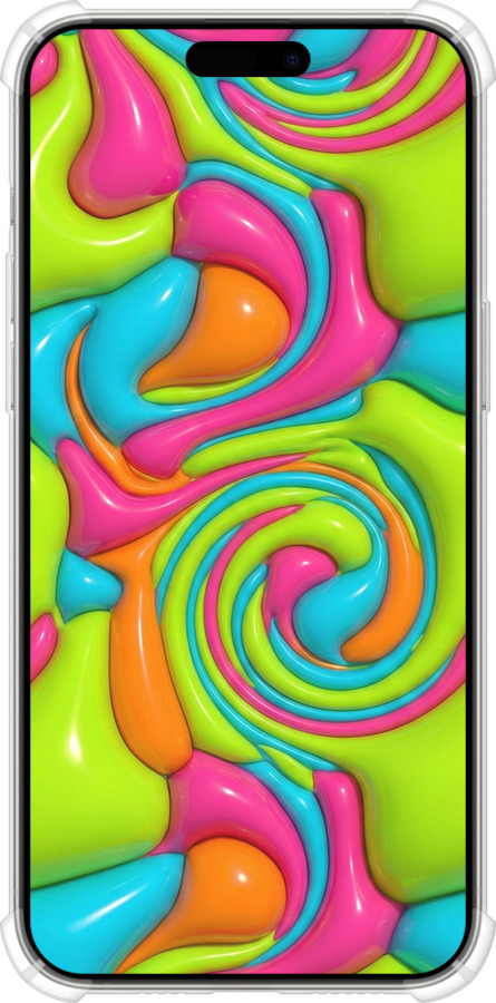 Силіконовий протиударний с посиленими кутами чехол Y2K Jelly Dream для Apple iPhone 15 Pro Max - 6780sp-3098 изображение 