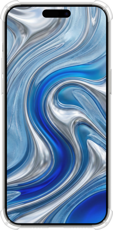 Силіконовий протиударний с посиленими кутами чехол Liquid Chrome для Apple iPhone 15 Pro Max - 6781sp-3098 изображение 