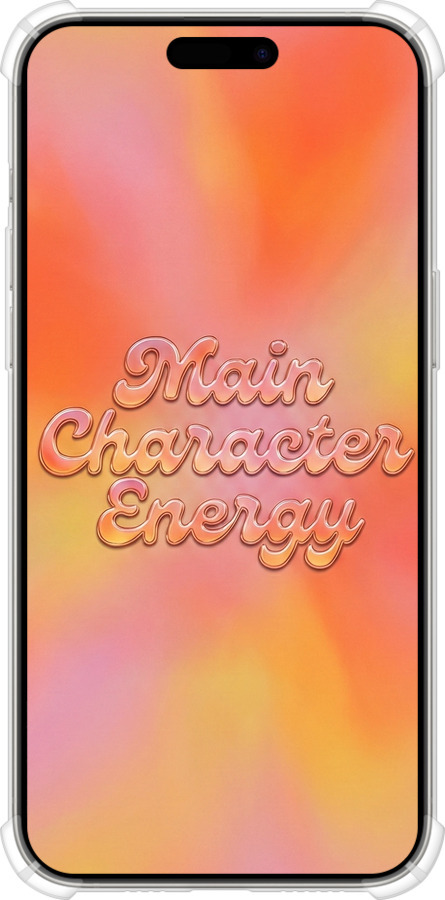 Силикон с усиленными углами чехол Aura Gradient Main Character Energy Aesthetic Y2K для Apple iPhone 15 Pro Max - 6783sp-3098 изображение 