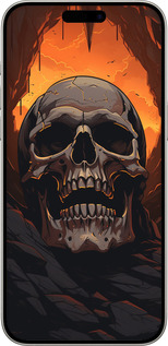 Силиконовый чехол Череп в пещере для Apple iPhone 15 Pro Max - 5959u-3098 изображение 