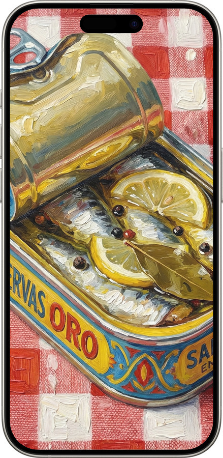 TPU чехол Vintage Sardine Tin Phone для Apple iPhone 15 Pro - 6772b-3096 изображение 