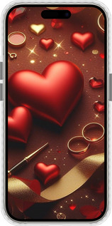 Чохол Bumper чехол Сердечки v3 для Apple iPhone 15 Pro - 5833pc-3096 изображение 