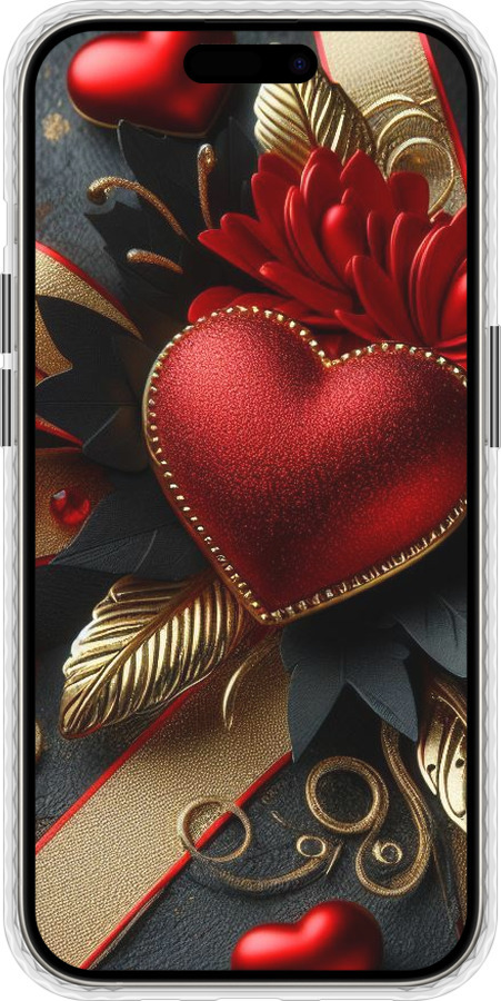Чохол Bumper MagSafe чехол Сердечки v2 для Apple iPhone 15 Pro - 5832pm-3096 изображение 