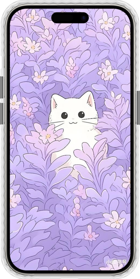 Чохол Bumper MagSafe чехол Котик в цветах для Apple iPhone 15 Pro - 6390pm-3096 изображение 