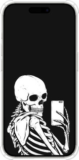 Силіконовий протиударний с посиленими кутами чехол Скелет робить Selfie для Apple iPhone 15 Pro - 6535sp-3096 изображение 