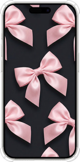 Силикон с усиленными углами чехол Coquette Ribbons Dark Coquette для Apple iPhone 15 Pro - 6767sp-3096 изображение 