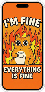 Силикон с усиленными углами чехол Funny Cat для Apple iPhone 15 Pro - 6786sp-3096 изображение 