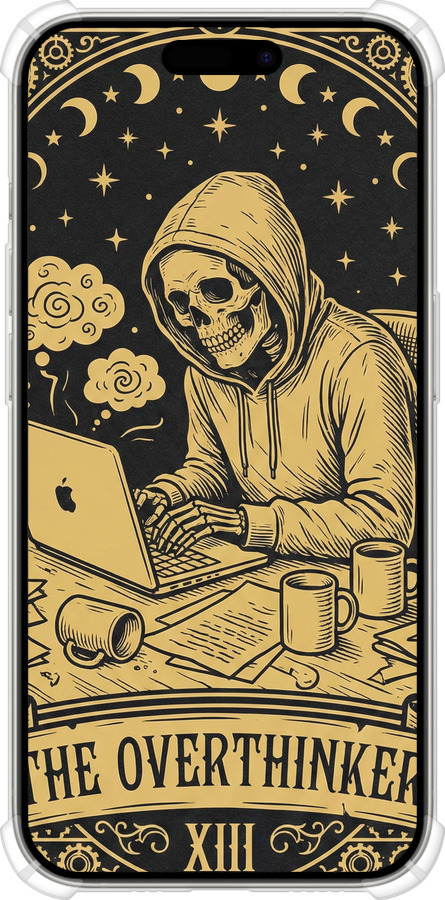 Силикон с усиленными углами чехол The Overthinker для Apple iPhone 15 Pro - 6774sp-3096 изображение 