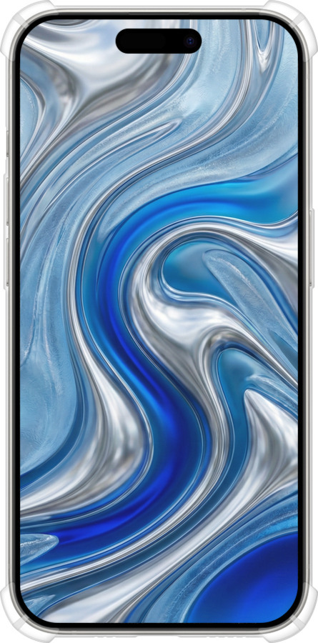 Силикон с усиленными углами чехол Liquid Chrome для Apple iPhone 15 Pro - 6781sp-3096 изображение 