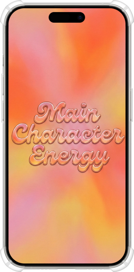 Силикон с усиленными углами чехол Aura Gradient Main Character Energy Aesthetic Y2K для Apple iPhone 15 Pro - 6783sp-3096 изображение 