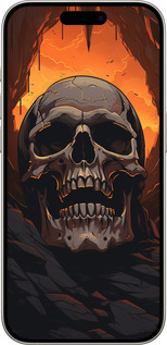 Силиконовый чехол Череп в пещере для Apple iPhone 15 Pro - 5959u-3096 изображение 