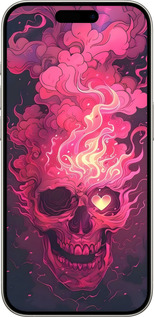Силиконовый чехол Череп арт для Apple iPhone 15 Pro - 6385u-3096 изображение 