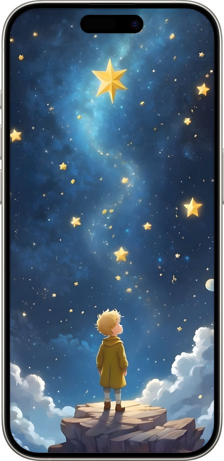 Силиконовый чехол Маленький принц для Apple iPhone 15 Pro - 6326u-3096 изображение 