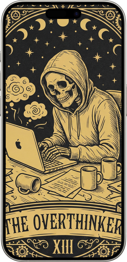 Силиконовый чехол The Overthinker для Apple iPhone 15 Pro - 6774u-3096 изображение 