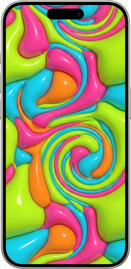 Силиконовый чехол Y2K Jelly Dream для Apple iPhone 15 Pro - 6780u-3096 изображение 