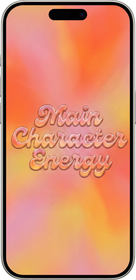 Силіконовий чехол Aura Gradient Main Character Energy Aesthetic Y2K для Apple iPhone 15 Pro - 6783u-3096 изображение 