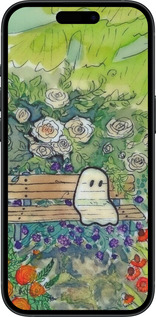 TPU чехол Сумний привид для Apple iPhone 15 - 6403b-3075 изображение 