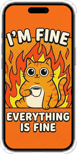 Силикон с усиленными углами чехол Funny Cat для Apple iPhone 15 - 6786sp-3075 изображение 