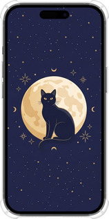 Силикон с усиленными углами чехол Cute Cat Celestial/Witchy для Apple iPhone 15 - 6787sp-3075 изображение 