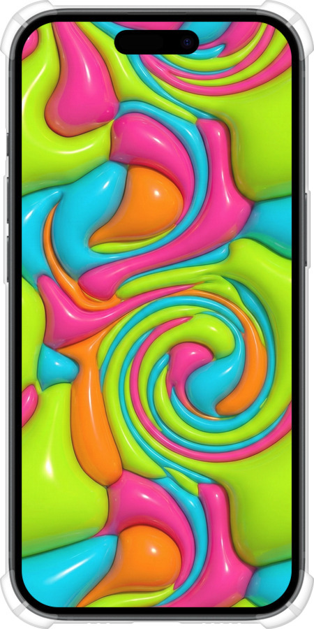 Силіконовий протиударний с посиленими кутами чехол Y2K Jelly Dream для Apple iPhone 15 - 6780sp-3075 изображение 