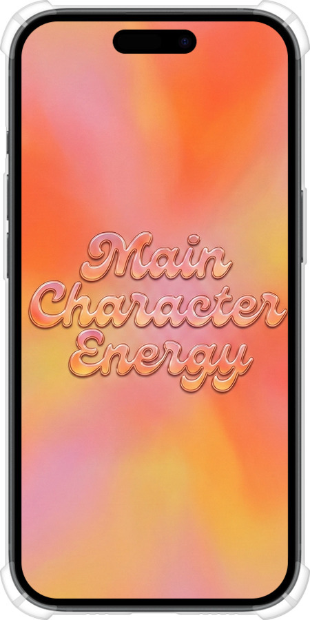 Силикон с усиленными углами чехол Aura Gradient Main Character Energy Aesthetic Y2K для Apple iPhone 15 - 6783sp-3075 изображение 