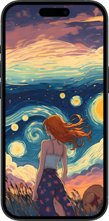 Силиконовый чехол Девушка Арт для Apple iPhone 15 - 6325u-3075 изображение 