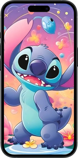 Силиконовый чехол Стич 2 для Apple iPhone 15 - 6371u-3075 изображение 