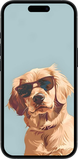 Силиконовый чехол Пес в очках для Apple iPhone 15 - 6381u-3075 изображение 