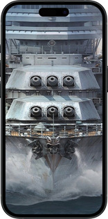 Силіконовий чехол Лінкор, world of tanks, wargaming, військовий корабель для Apple iPhone 15 - 6453u-3075 изображение 
