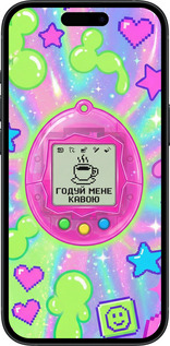 Силиконовый чехол Y2K Aesthetic Retro Pet: Годуй мене кавою для Apple iPhone 15 - 6784u-3075 изображение 