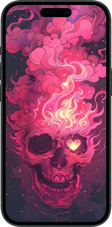 Силиконовый чехол Череп арт для Apple iPhone 15 - 6385u-3075 изображение 