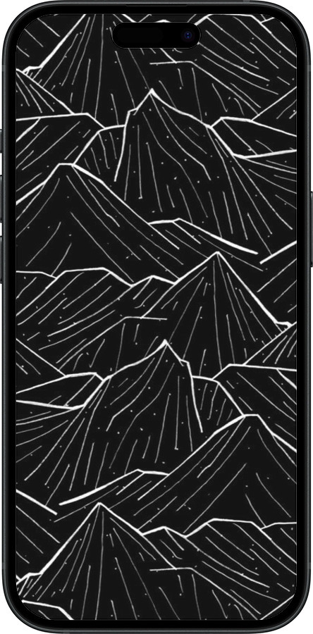 Силиконовый чехол С изображением Темных гор для Apple iPhone 15 - 6489u-3075 изображение 